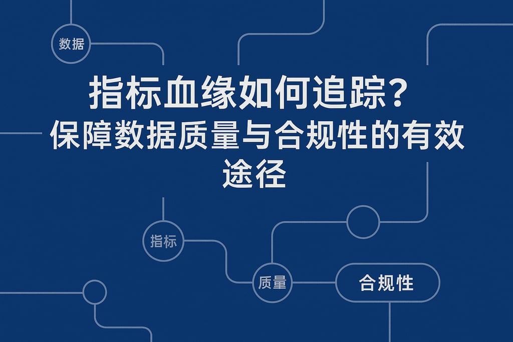 指标血缘如何追踪？保障数据质量与合规性的有效途径