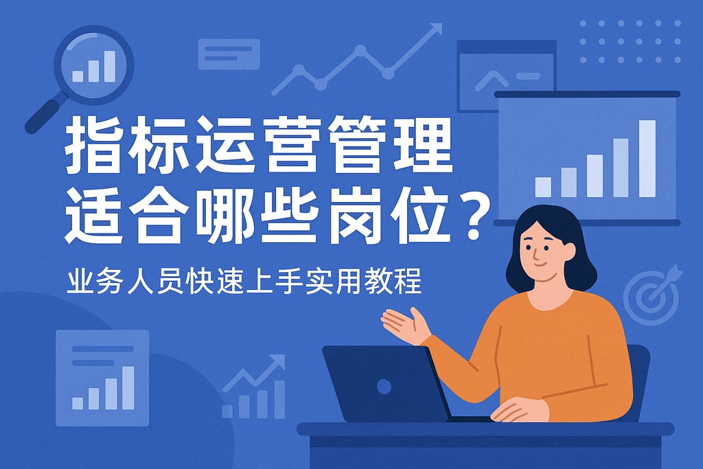 指标运营管理适合哪些岗位？业务人员快速上手实用教程