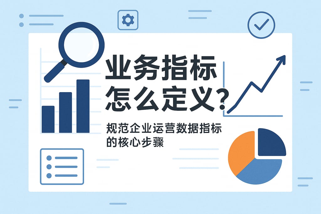 业务指标怎么定义？规范企业运营数据指标的核心步骤