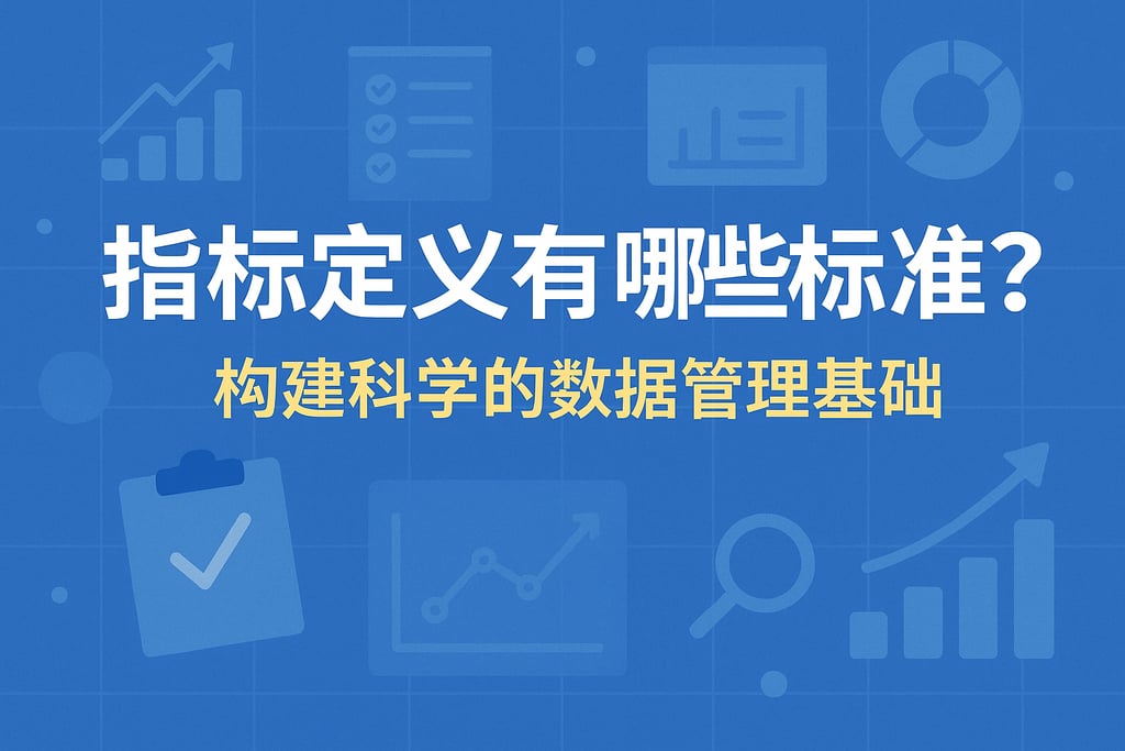 指标定义有哪些标准？构建科学的数据管理基础