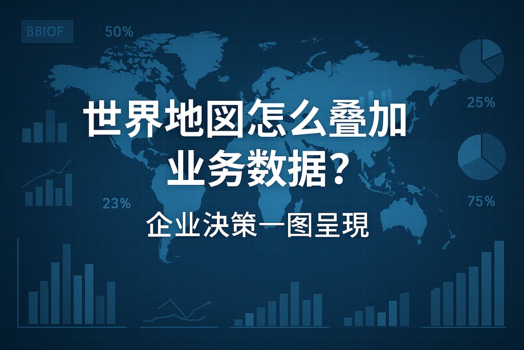 世界地图怎么叠加业务数据？企业决策一图呈现
