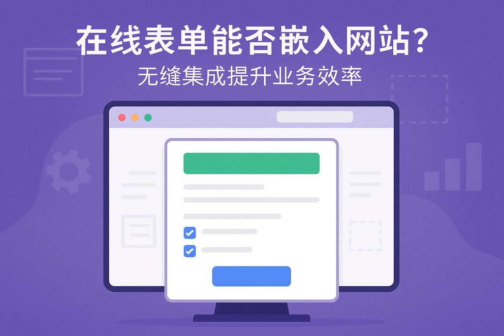 在线表单能否嵌入网站？无缝集成提升业务效率