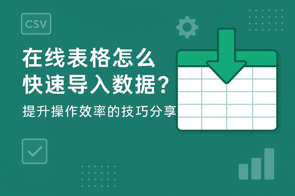 在线表格怎么快速导入数据？提升操作效率的技巧分享