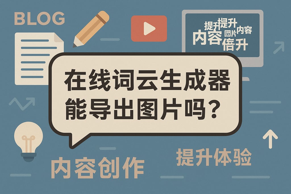 在线词云生成器能导出图片吗？内容创作分享提升体验