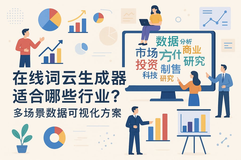 在线词云生成器适合哪些行业？多场景数据可视化方案