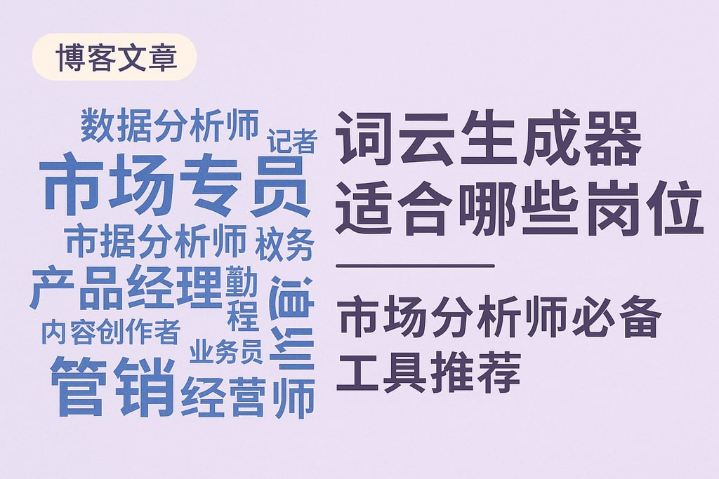 词云生成器适合哪些岗位？市场分析师必备工具推荐