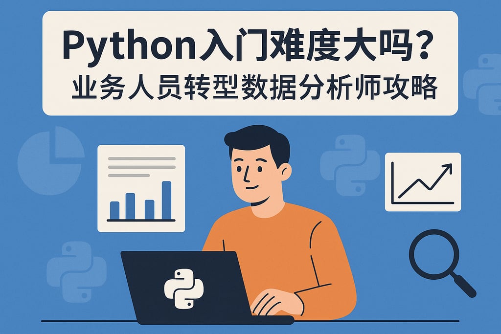 Python入门难度大吗？业务人员转型数据分析师攻略