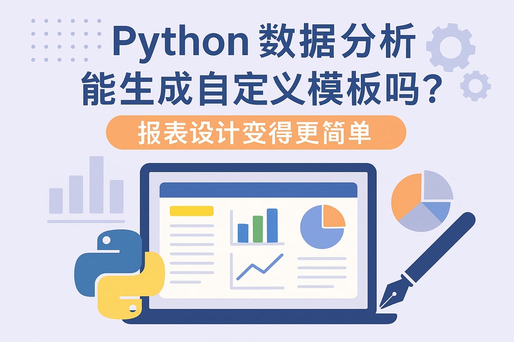 Python数据分析能生成自定义模板吗？报表设计变得更简单