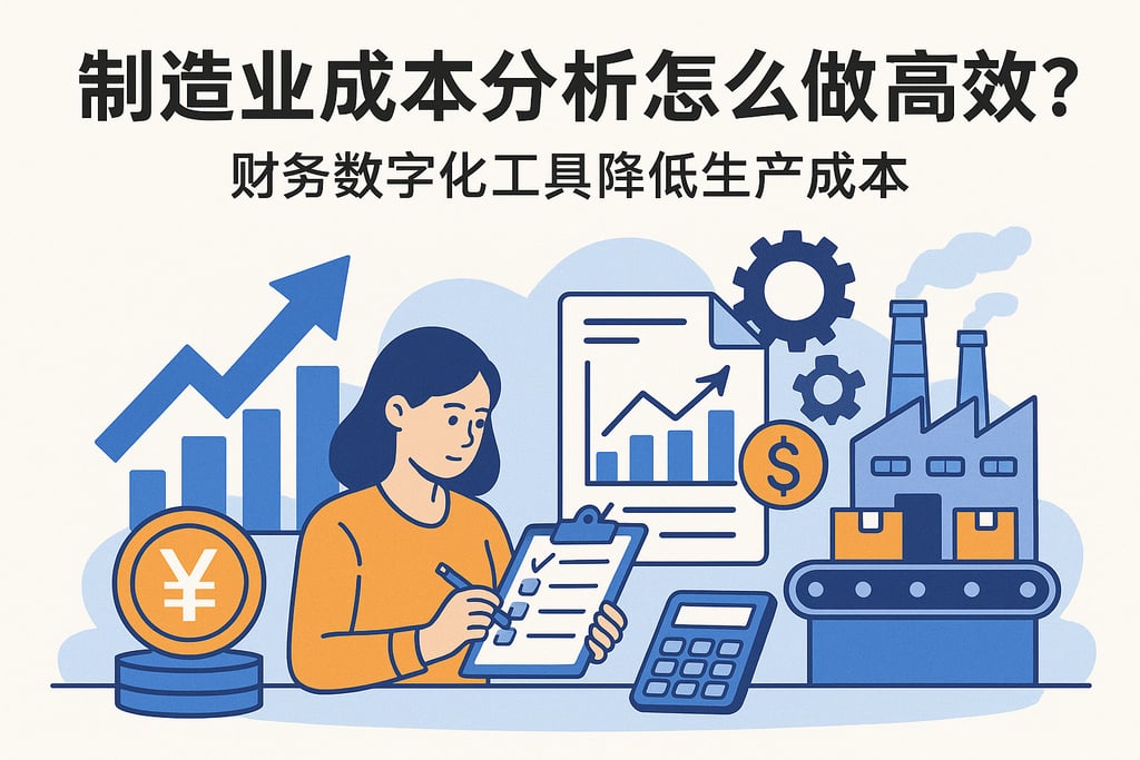 制造业成本分析怎么做高效？财务数字化工具降低生产成本