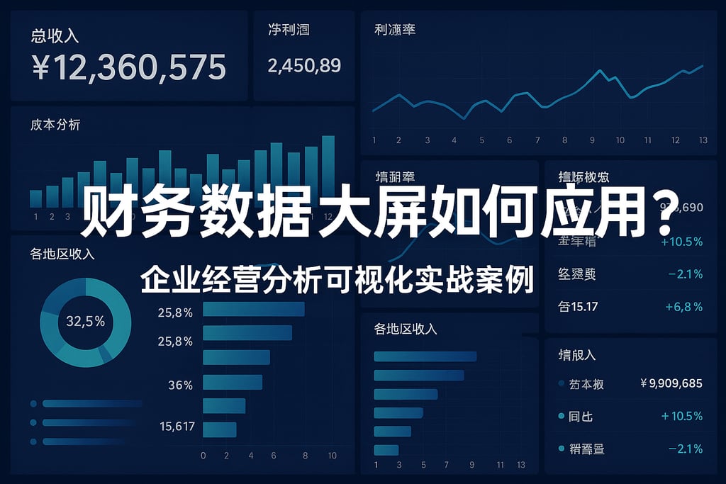 财务数据大屏如何应用？企业经营分析可视化实战案例