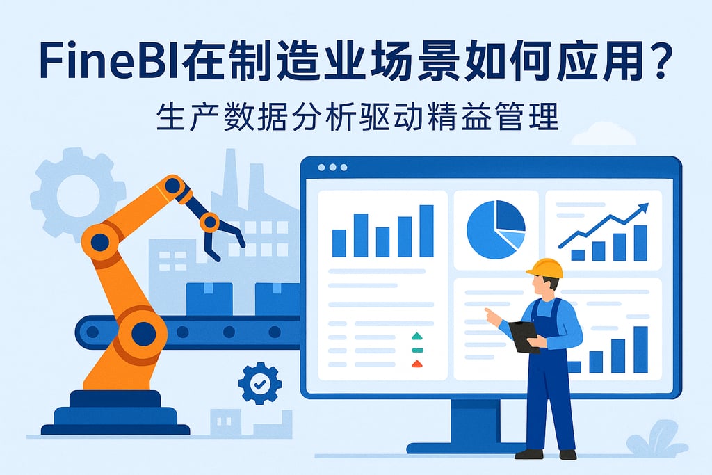FineBI在制造业场景如何应用？生产数据分析驱动精益管理