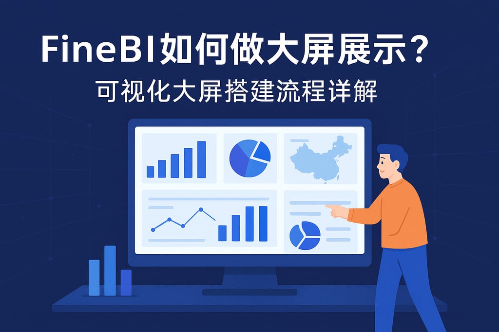 FineBI如何做大屏展示？可视化大屏搭建流程详解
