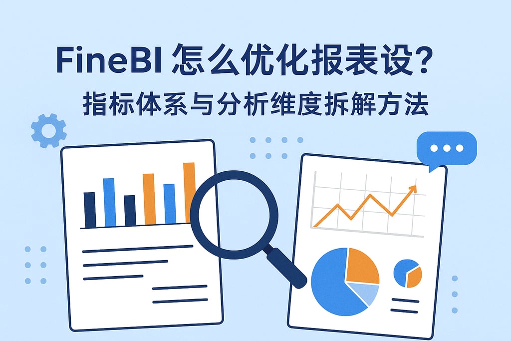 FineBI怎么优化报表设计？指标体系与分析维度拆解方法