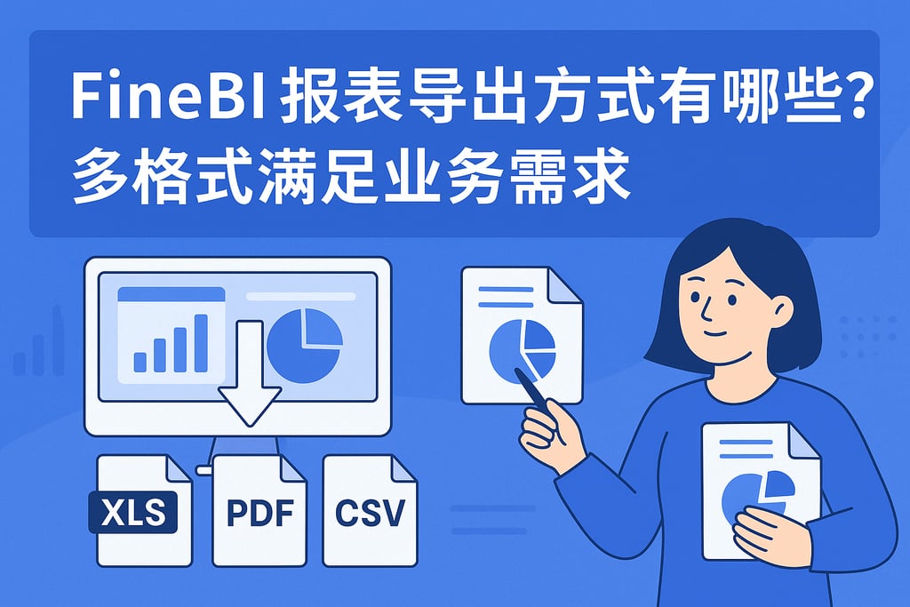 FineBI报表导出方式有哪些？多格式满足业务需求。