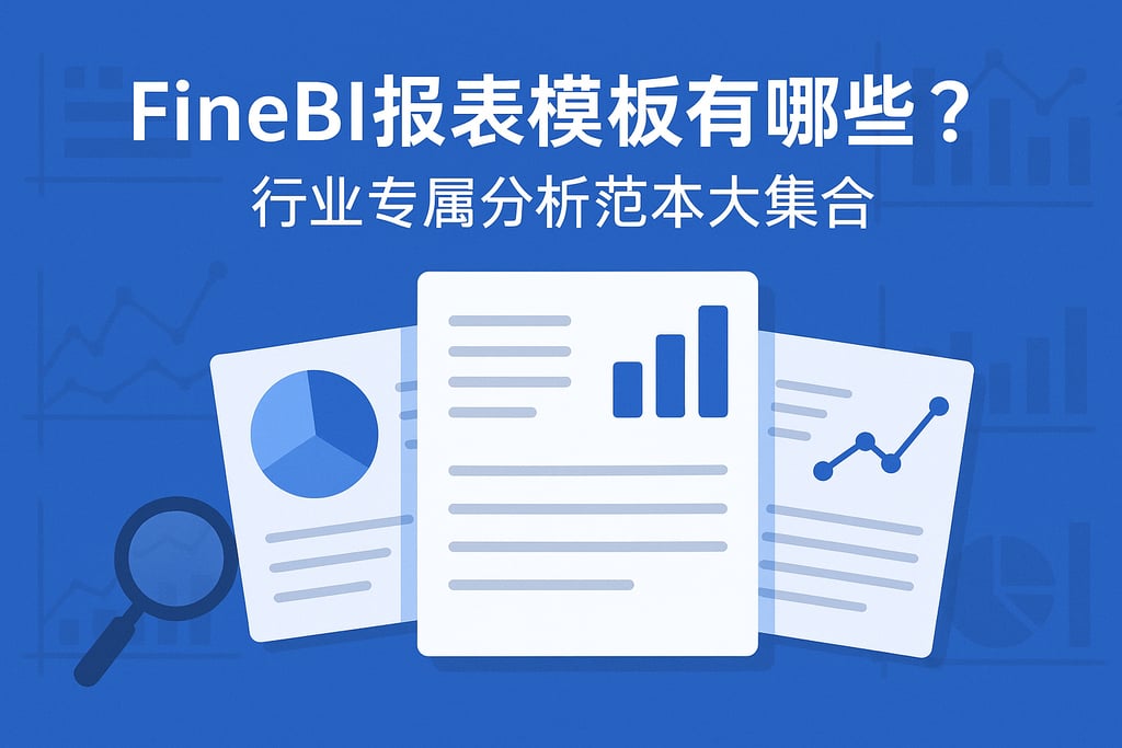 FineBI报表模板有哪些？行业专属分析范本大集合