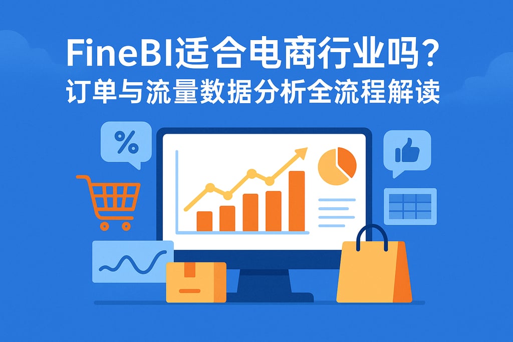 FineBI适合电商行业吗？订单与流量数据分析全流程解读