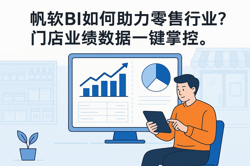 帆软BI如何助力零售行业？门店业绩数据一键掌控。