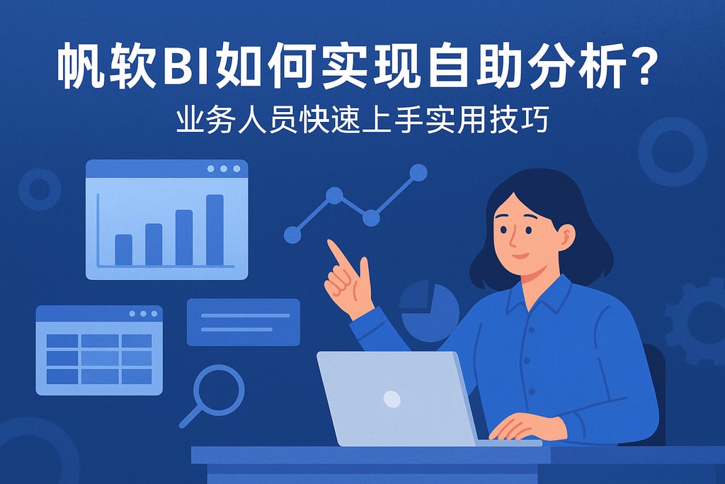 帆软BI如何实现自助分析？业务人员快速上手实用技巧