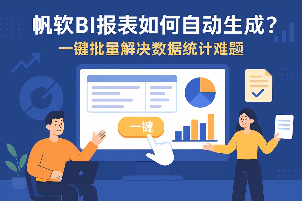 帆软BI报表如何自动生成？一键批量解决数据统计难题
