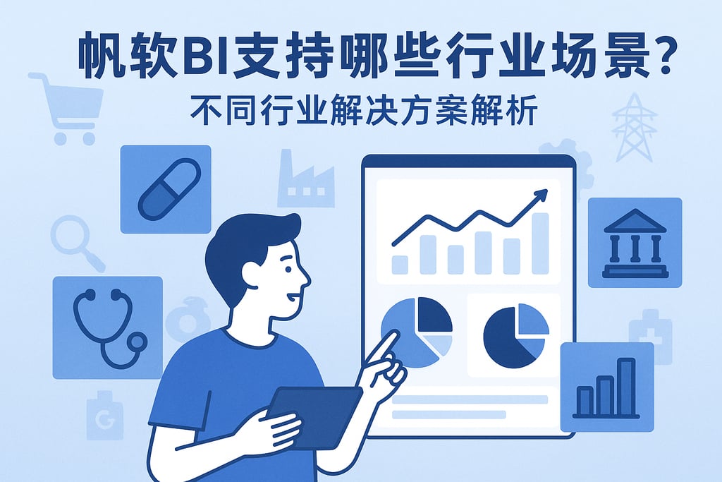 帆软BI支持哪些行业场景？不同行业解决方案解析