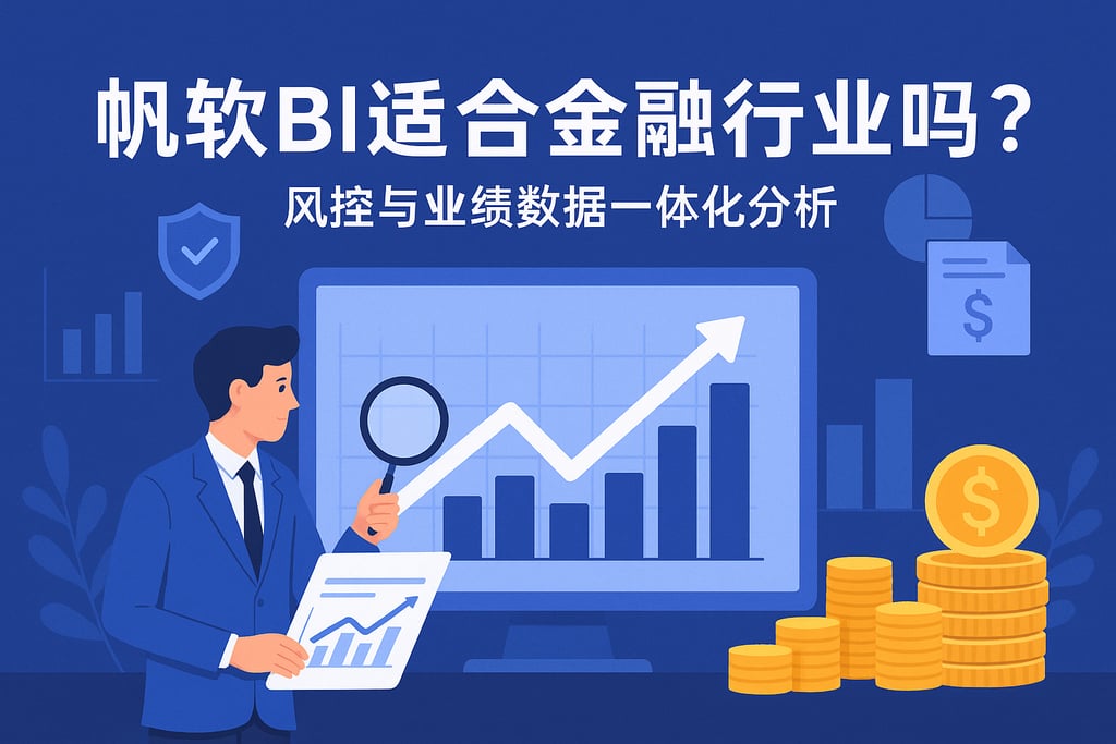 帆软BI适合金融行业吗？风控与业绩数据一体化分析。