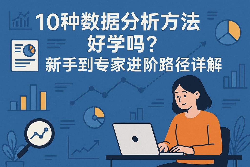 10种数据分析方法好学吗？新手到专家进阶路径详解。