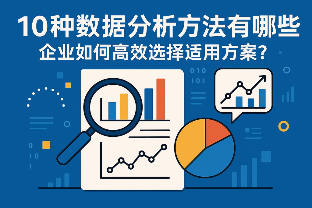 10种数据分析方法有哪些？企业如何高效选择适用方案？