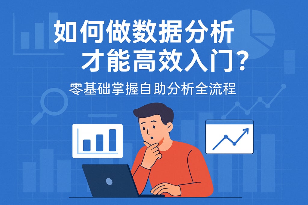 如何做数据分析才能高效入门？零基础掌握自助分析全流程