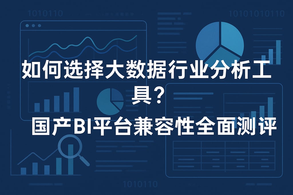 如何选择大数据行业分析工具？国产BI平台兼容性全面测评