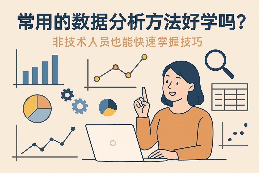 常用的数据分析方法好学吗？非技术人员也能快速掌握技巧。
