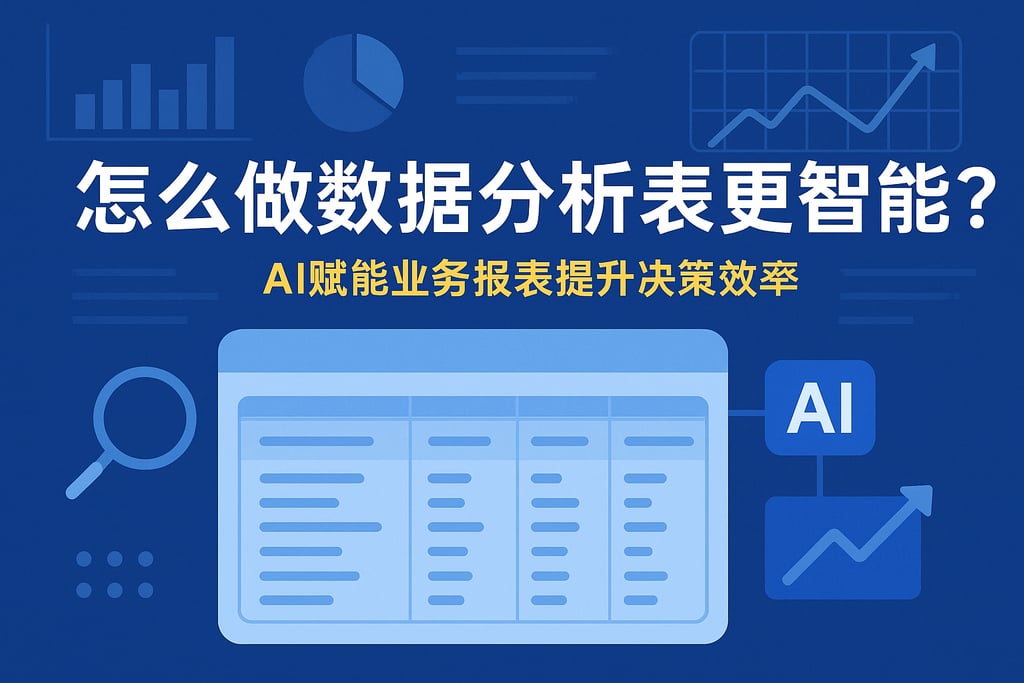 怎么做数据分析表更智能？AI赋能业务报表提升决策效率