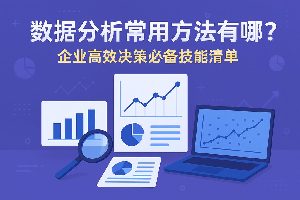 数据分析常用方法有哪些？企业高效决策必备技能清单