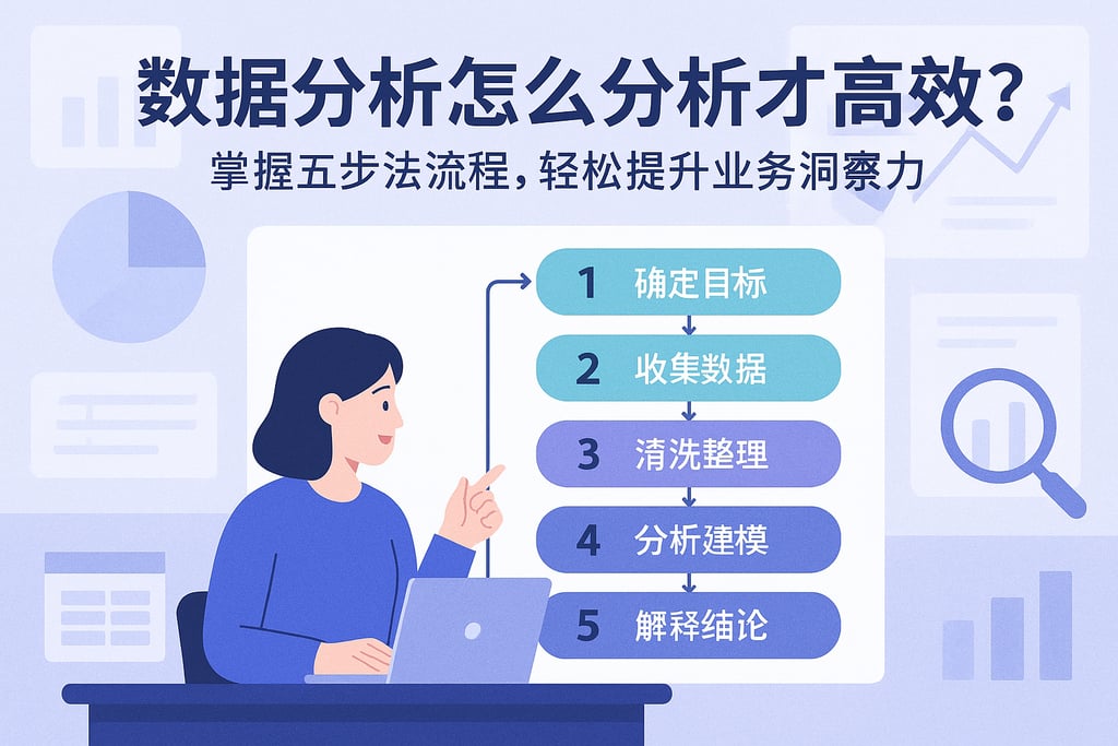 数据分析怎么分析才高效？掌握五步法流程，轻松提升业务洞察力