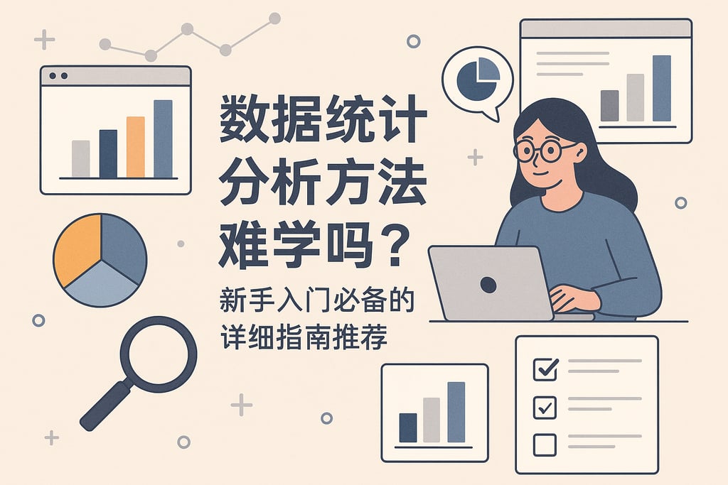 数据统计分析方法难学吗？新手入门必备的详细指南推荐。