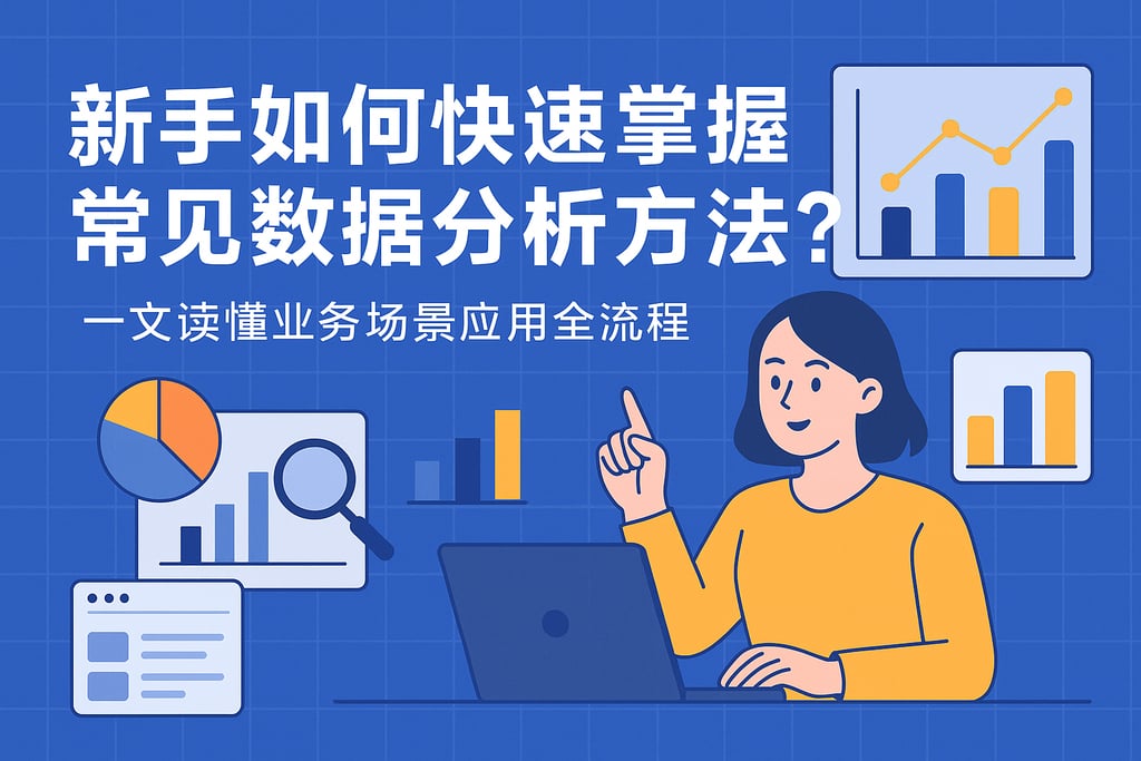 新手如何快速掌握常见数据分析方法？一文读懂业务场景应用全流程