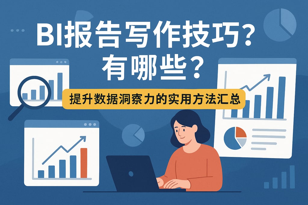 BI报告写作技巧有哪些？提升数据洞察力的实用方法汇总。
