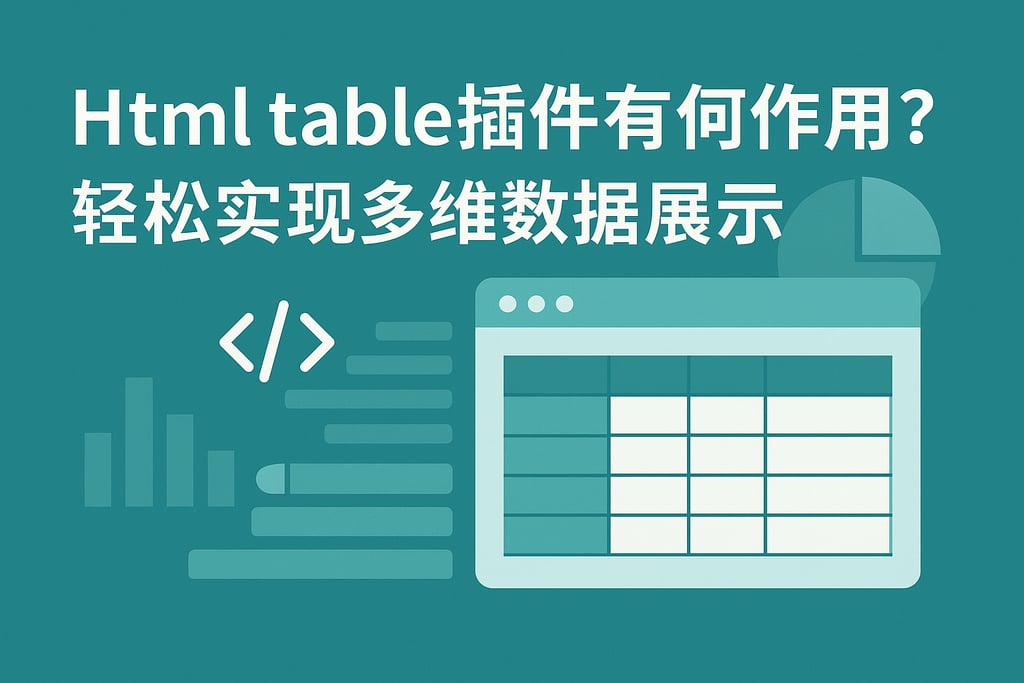 Htmltable插件有何作用？轻松实现多维数据展示