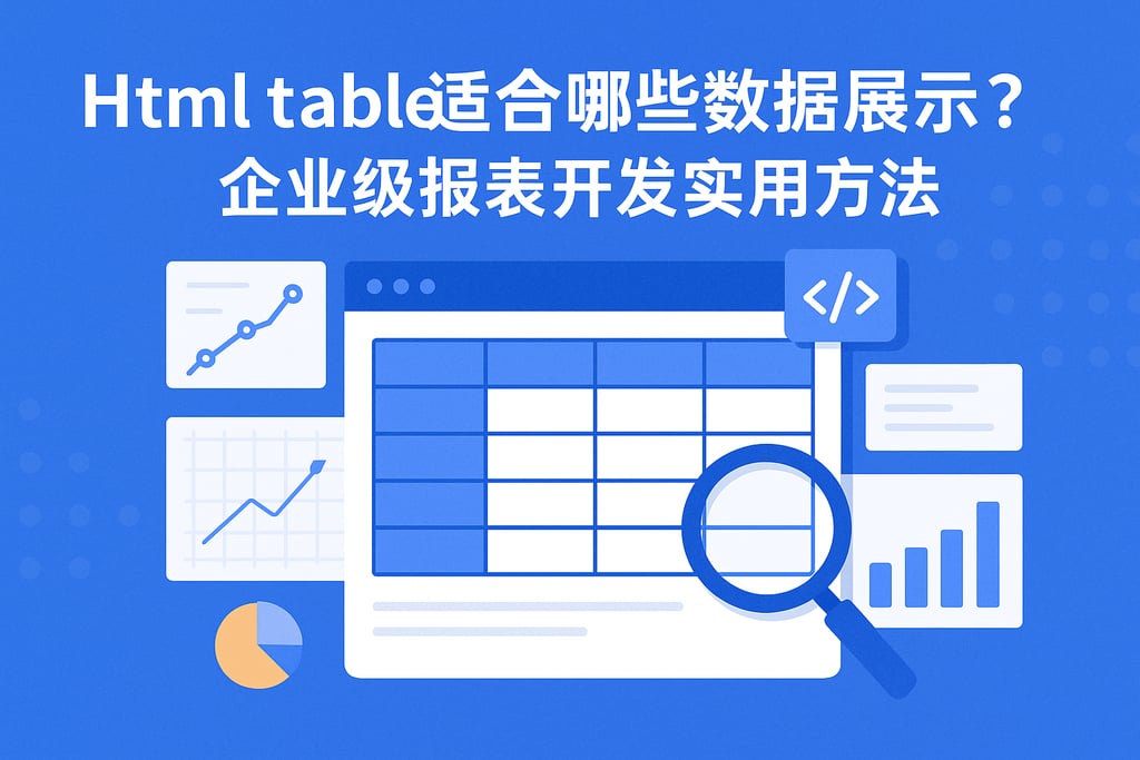 Htmltable适合哪些数据展示？企业级报表开发实用方法