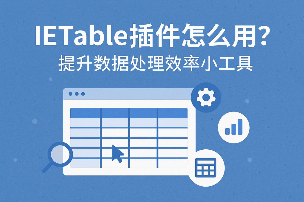 IETable插件怎么用？提升数据处理效率的小工具