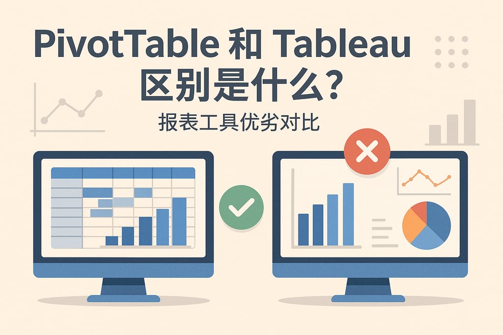 PivotTable和Tableau区别是什么？报表工具优劣对比