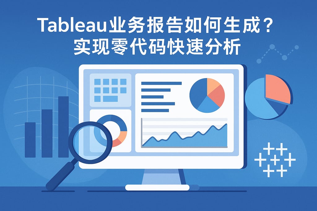Tableau业务报告如何生成？实现零代码快速分析