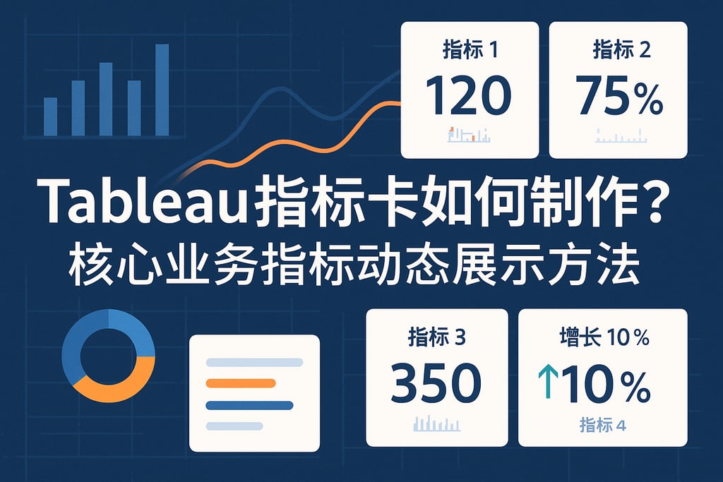 Tableau指标卡如何制作？核心业务指标动态展示方法