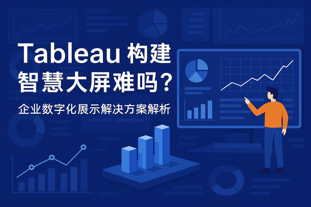 Tableau构建智慧大屏难吗？企业数字化展示解决方案解析。