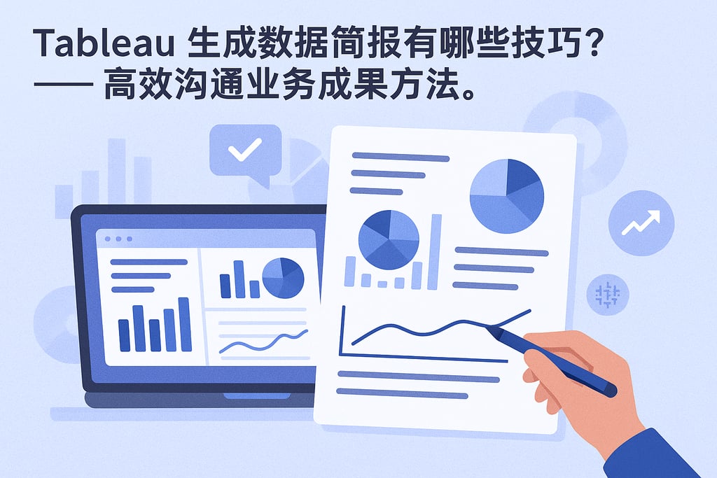 Tableau生成数据简报有哪些技巧？高效沟通业务成果方法。