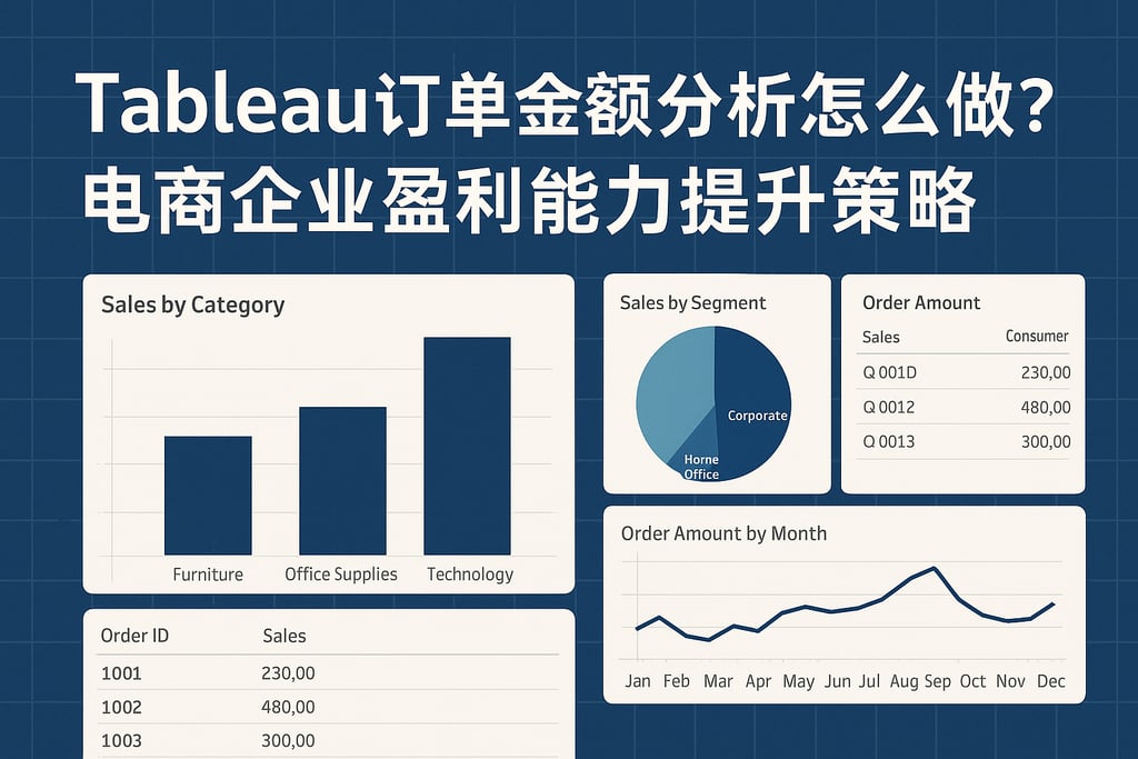 Tableau订单金额分析怎么做？电商企业盈利能力提升策略。