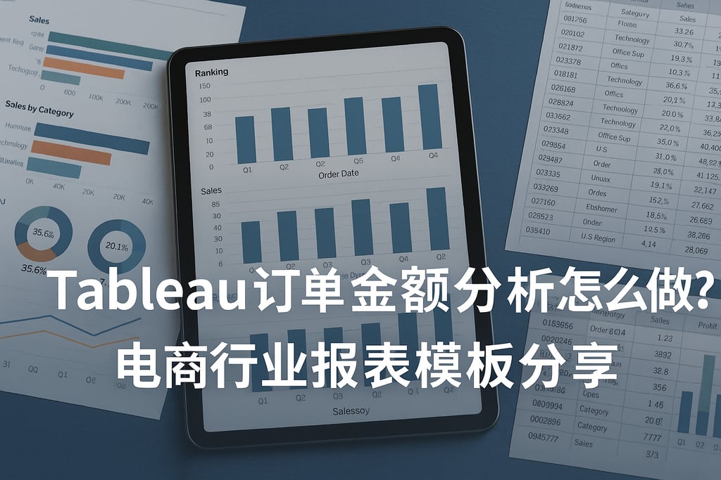 Tableau订单金额分析怎么做？电商行业报表模板分享