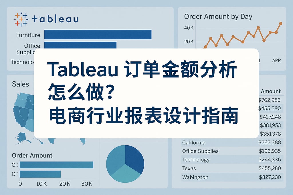 Tableau订单金额分析怎么做？电商行业报表设计指南
