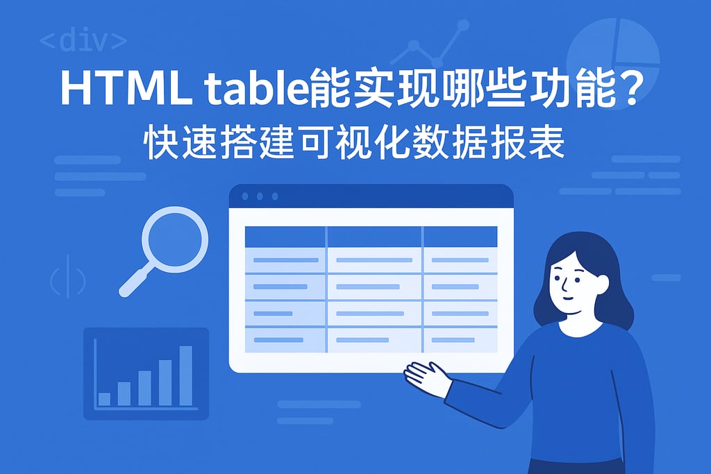 htmltable能实现哪些功能？快速搭建可视化数据报表