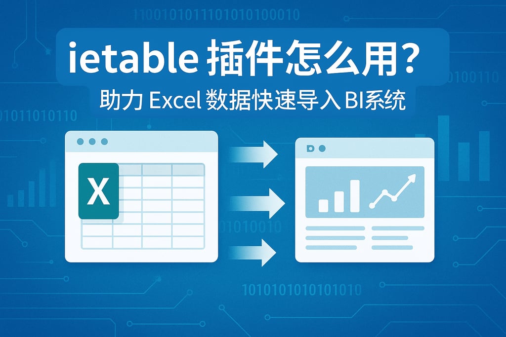 ietable插件怎么用？助力Excel数据快速导入BI系统
