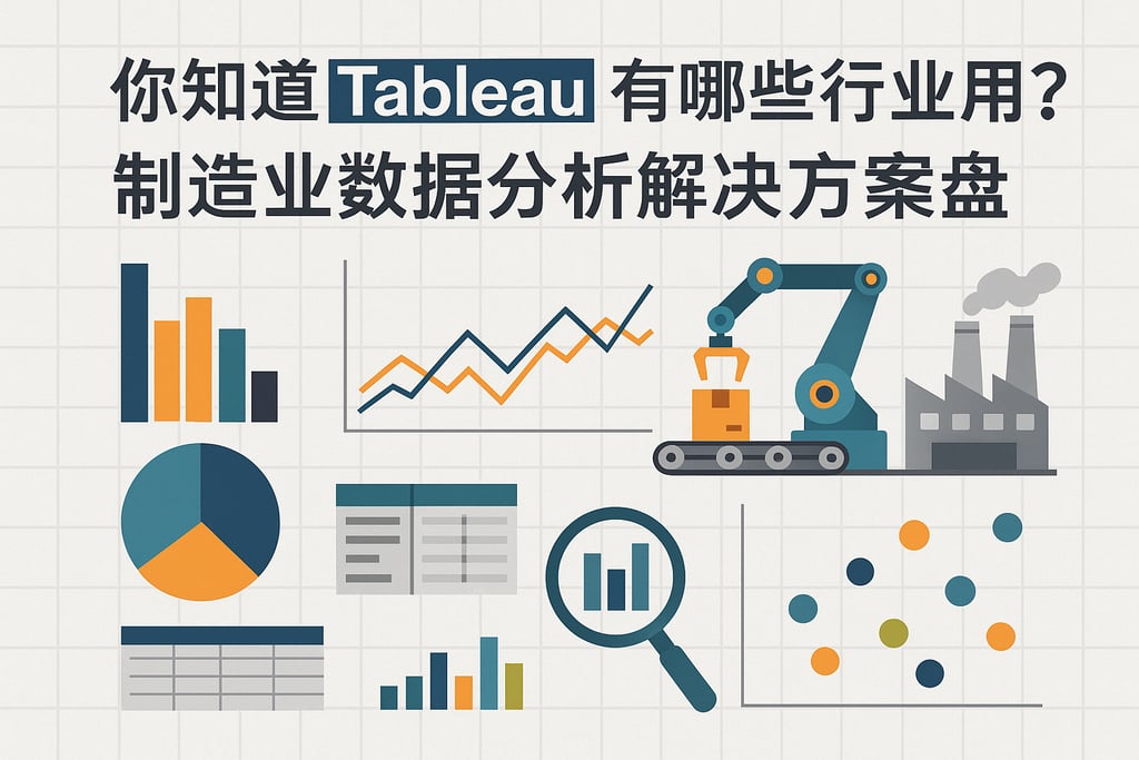 你知道Tableau有哪些行业应用？制造业数据分析解决方案盘点